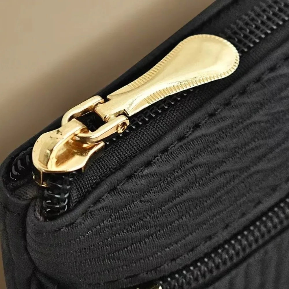 Simple Large Capacity Long Wallets Zipper Multifunctional Clutch Bags Wrist Strap Bags Women