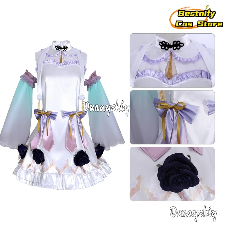 أنيمي الظاهري YouTuber هيغاشي يوكيهاسو كوسبفري زي الليزر العصابة لوليتا فستان ثوب الكيمونو الياباني فستان وتتسابق شعر مستعار الدعامة الدعاوى