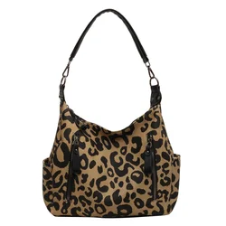 Luxury Patent Leopard Handbags Women Bags Designer Canvas  Purses Ladies Large Shoulder Crossbody Tote Sac