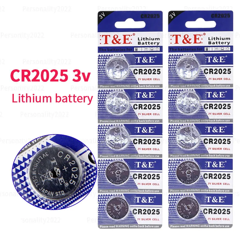 

CR2025 3V Button Cell Battery DL2025 ECR2025 LM2025 BR2025 Lithium Batteries for Key Electronic Dictionary Game Controller Cells