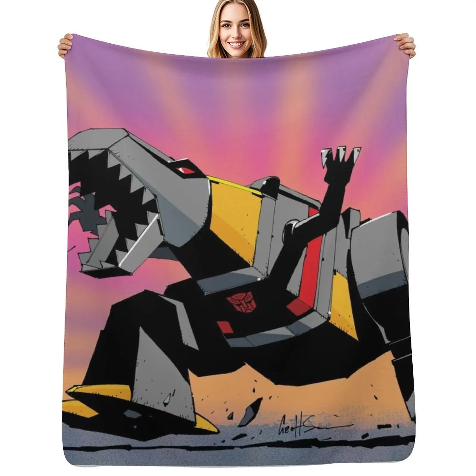 

Grimlock ROAR! Throw Blanket Warm Throw Blanket Gift for Anniversary
