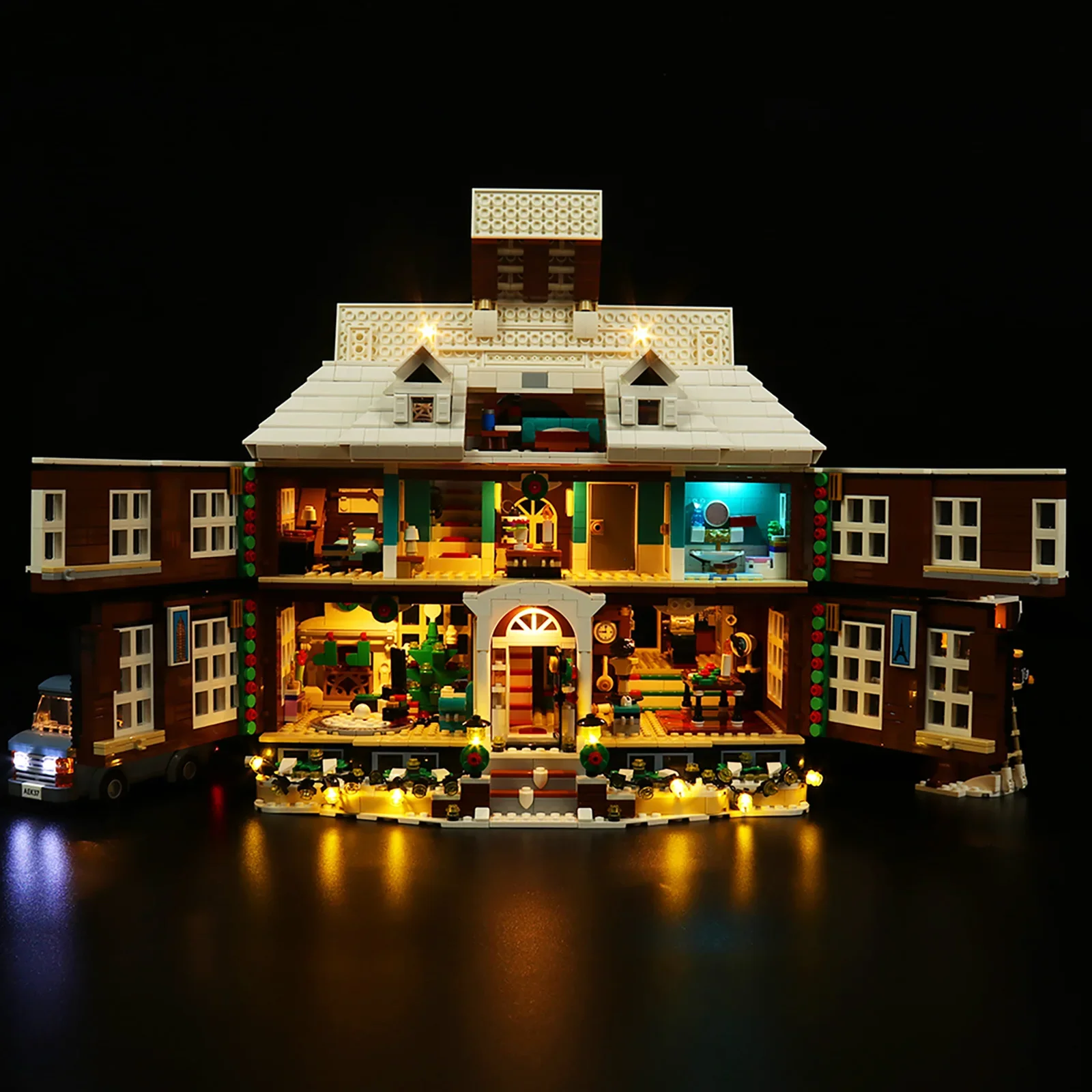 مجموعة إضاءة Led لـ 21330s Kevin Home Alone House مع أفكار خفيفة للهندسة المعمارية تجميع لعبة LED ذاتية الصنع