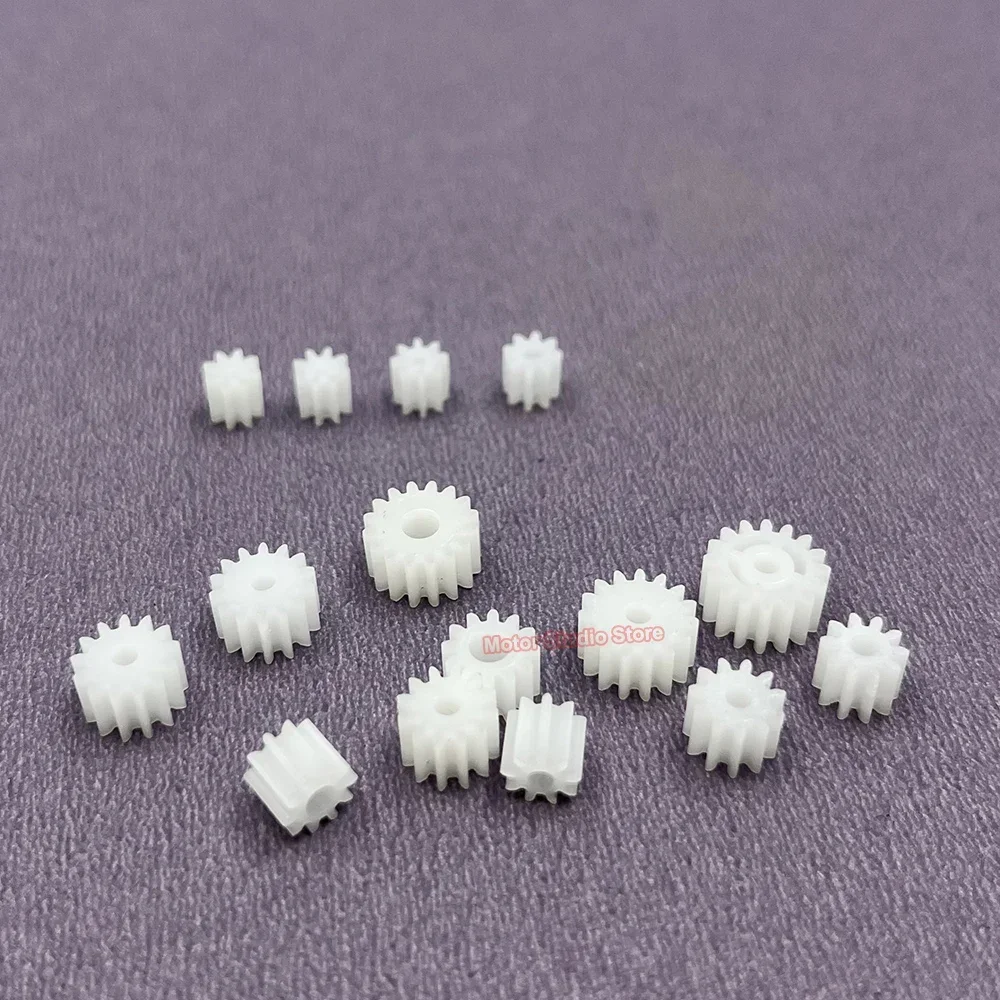 10pcs 0.5M Modulus Plastic Gear 8/9/10/11/12/13/14/15/16 Teeth Toy RC Model Car 0.8mm/1mm/1.5mm/2mm/3mm Shaft Motor Pinion Gear