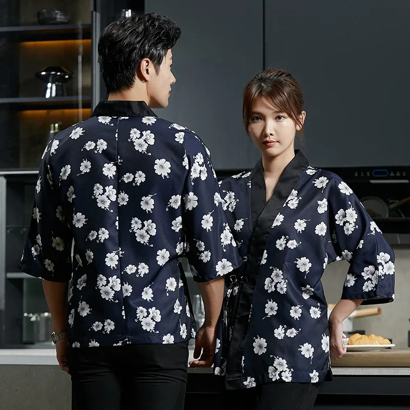 ญี่ปุ่น Chef Uniform Cook เสื้อผ้าครัวมืออาชีพเครื่องแต่งกาย Designer ทํางานสําหรับผู้ชายผู้หญิง Waiter พิซซ่า Chef Jacket Coat