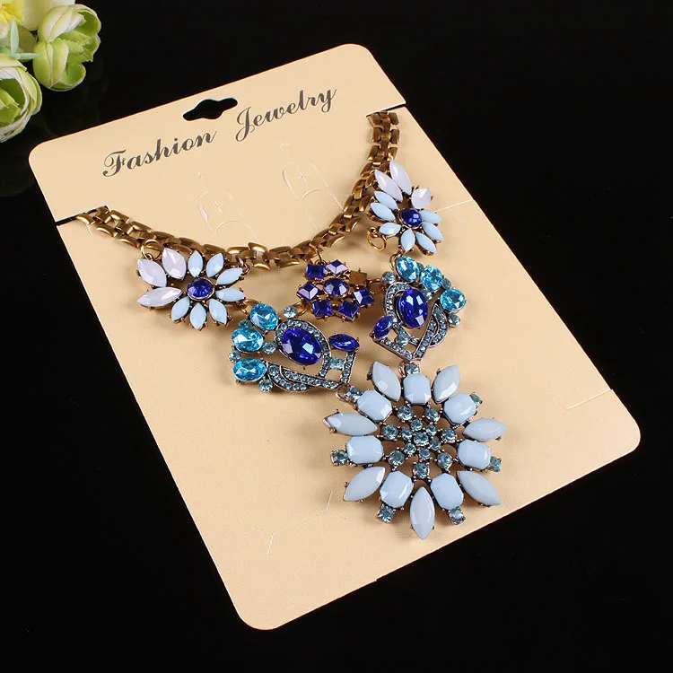 100pcs Kraft Handmade Jewelry Big Card Necklace& Earring Cards 14x19cm Paper Craft Card Hang Tag Jewelry Displays