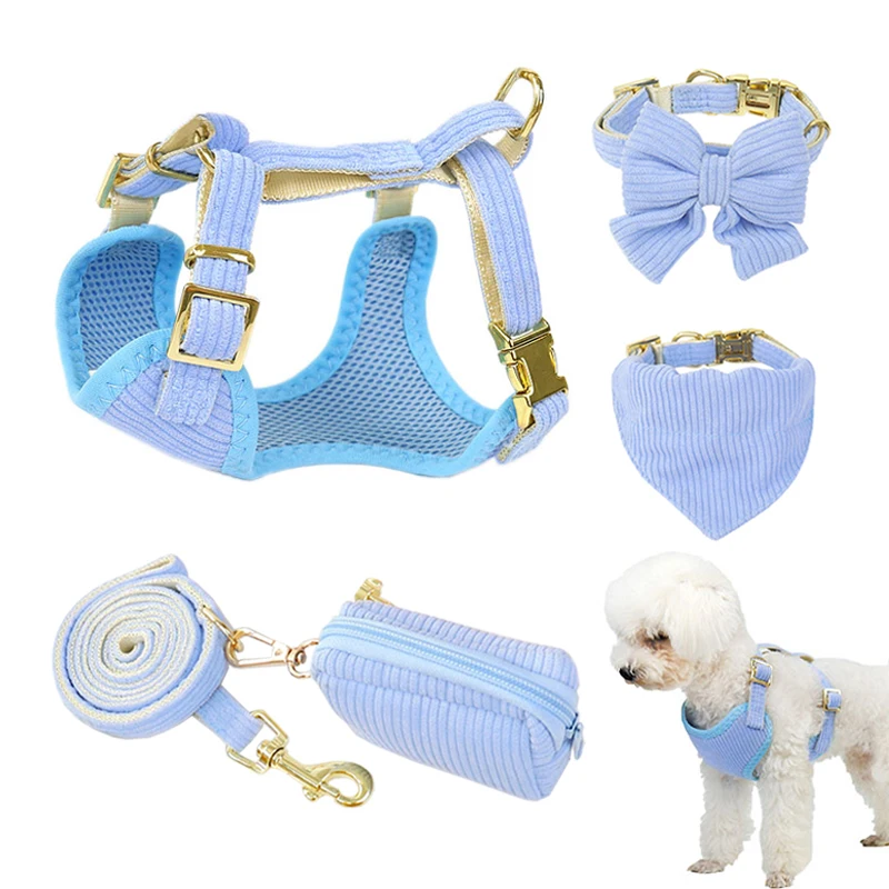 

Dog Harness Bow Garbage Bag Leash Set, Soft Cat Vest Collars, Breathable Adjustable Chest Strap for Small Dogs, Chihuahua