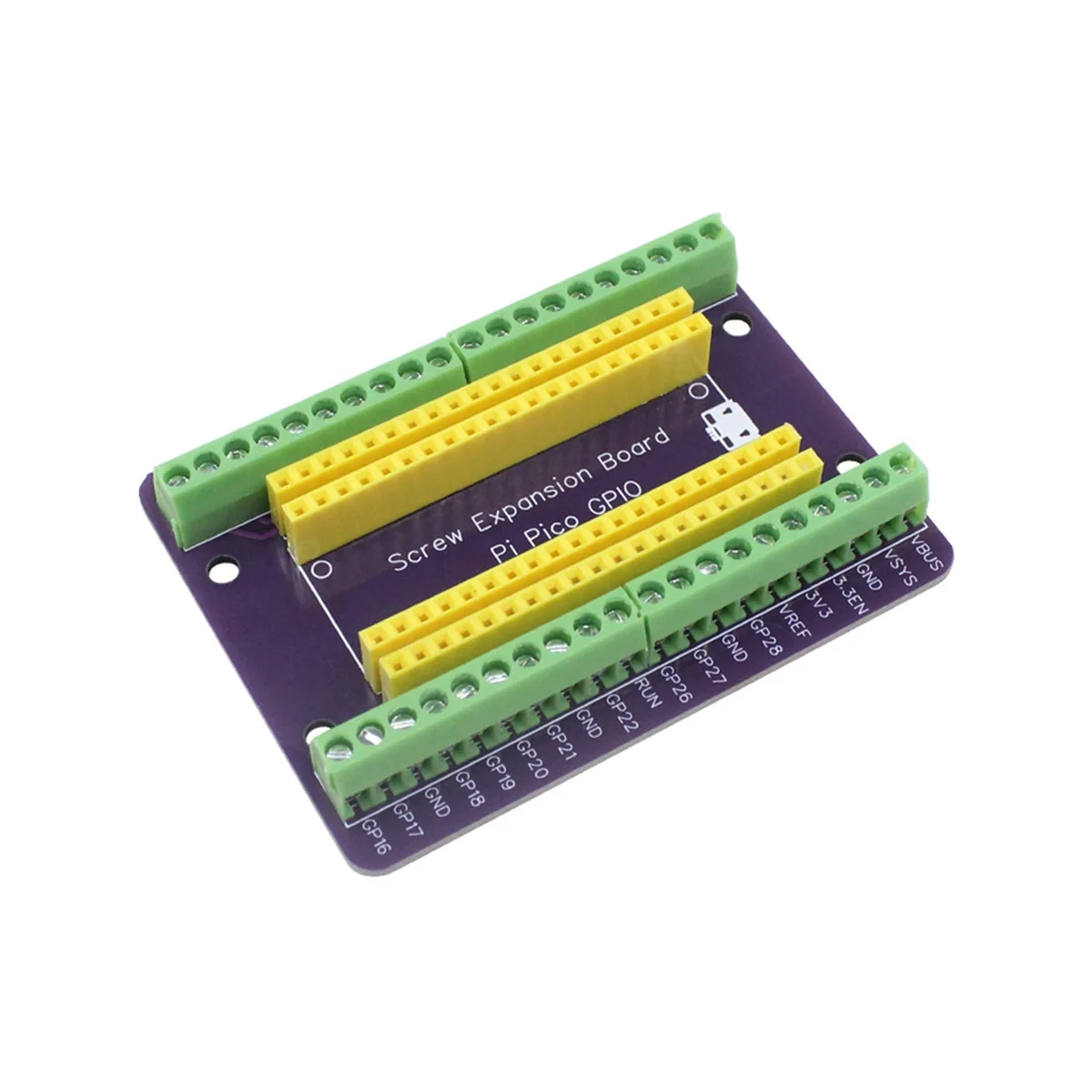 For Raspberry Pi PICO GPIO Expansion Board Picow Terminal GPIO Interface Module Onboard Male and Female Pins(Welded)