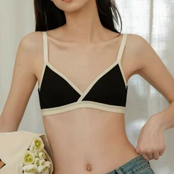 Seksi kadın sutyen Bralette iç çamaşırı yukarı itin sutyen pamuk esnek sutyen kadınlar için moda Ins sütyen kadın bluzları iç çamaşırı Bralette sıcak