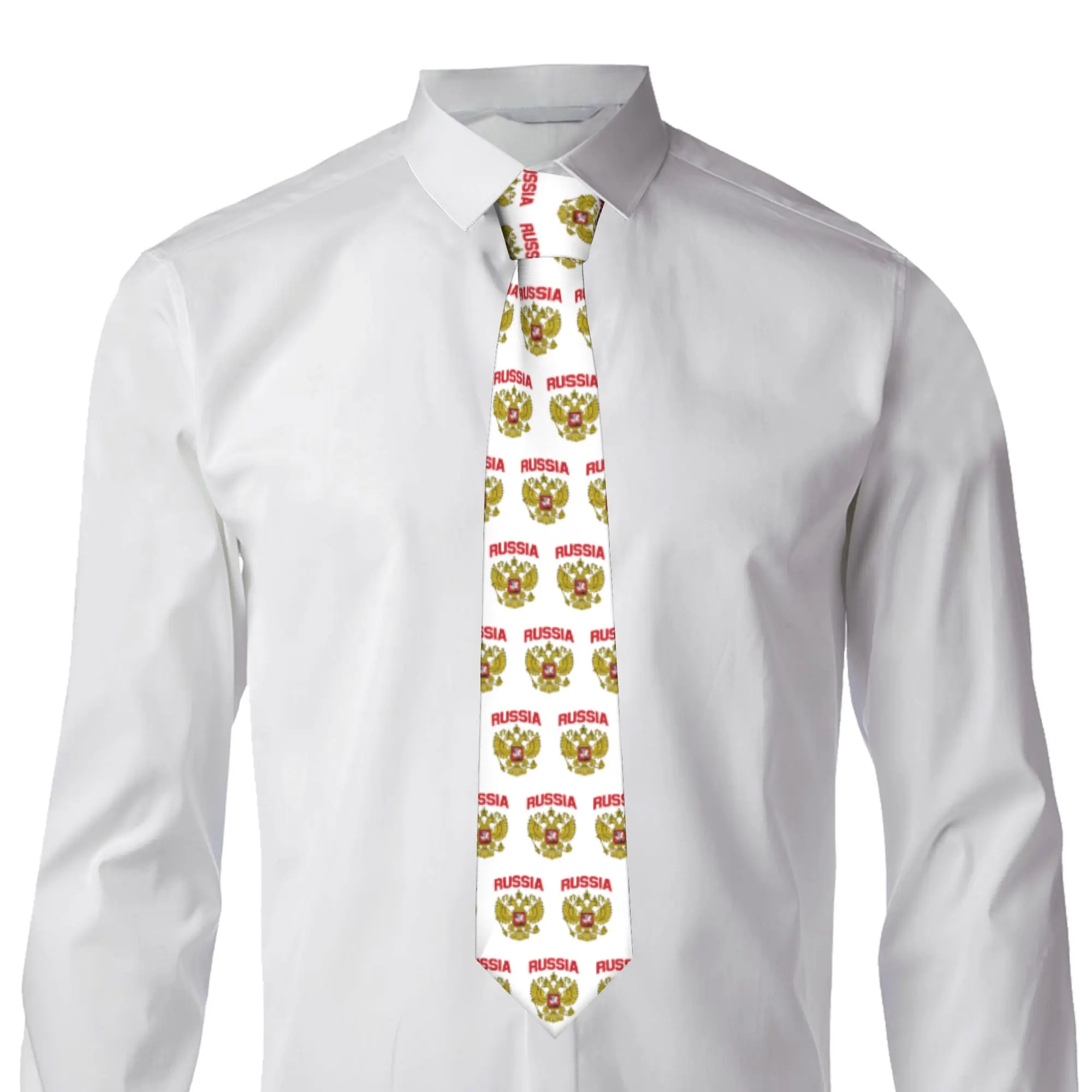 Russian Empire Coat of Arms of Russia Ties Men Formal Silk Eagle Necktie for Business