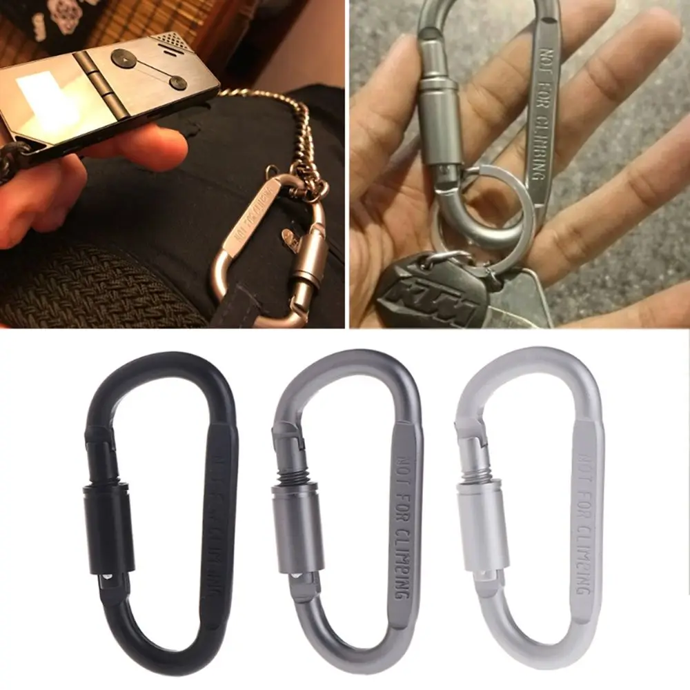 

Carabiner Clips Tourist Hiking Climbing Camping EDC Outdoor Tools Aluminum Clip Backpack Buckle Keychain Karabiner Hook 1PC