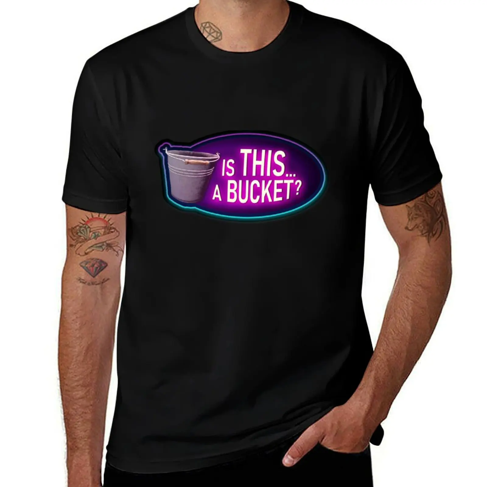 Is This A Bucket T-Shirt Classic Print Short Sleeve Shirt