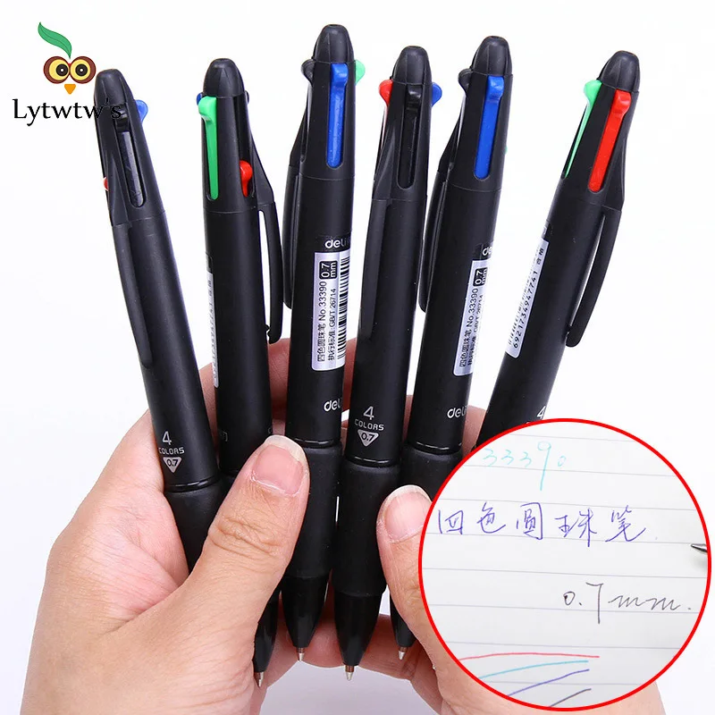 4 in 1 MultiColor Pen Creative Ballpoint Pen Colorful Retractable Ballpoint Pens Multifunction Pen For Marker Writing Stationery