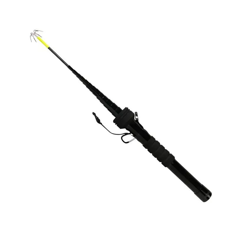 

Squid Gaff Telescoping Pole With Stainless Steel Six-Claw Hook Squid Jig Gaffs For Saltwater Freshwater Boat Ice Fishing