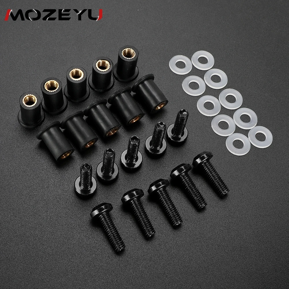 5MM 10PCS Fairing Bolt Kit For yamaha fz6 fz1 fazer TRACER 900 MT 09 XSR 700 XT 1200 R6 R3 R1 FZ6R FJR1300 Windscreen Screw Nuts - Image 3