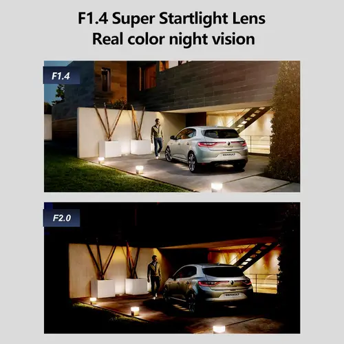 Imagen 2 del producto Cámara Wifi 4K de 8MP, protección de seguridad de doble lente, cámara de videovigilancia CCTV de seguridad impermeable, alarma de luz de policía, cámara IP