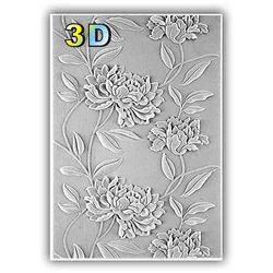 New 3d Embossed Folder - Beautiful Flowers - Used For Handmade Letter Background Greeting Card Scrapbook