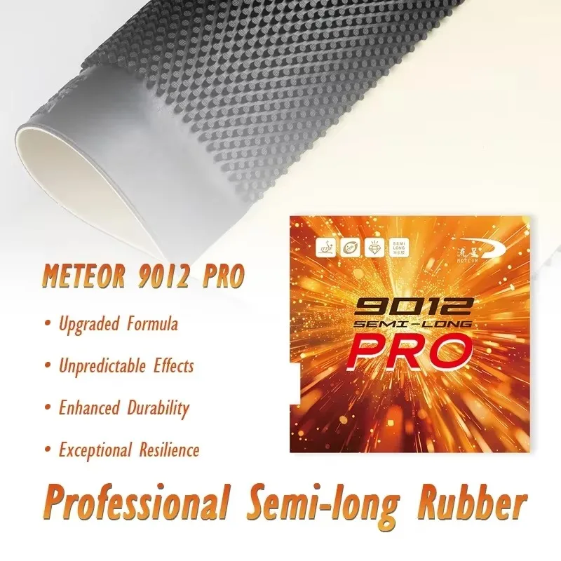 METEOR 9012 PRO Table Tennis Rubber Semi-long Chop Block Inner-energy Sponge Professional Long Pips Ping Pong Topsheet OX