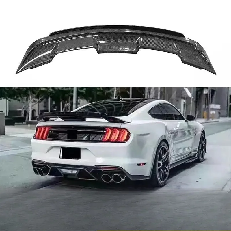 

For Carbon Fiber for 2015-2023 Ford Mustang GT500 Double-Layer Rear Wing Fixed Wing