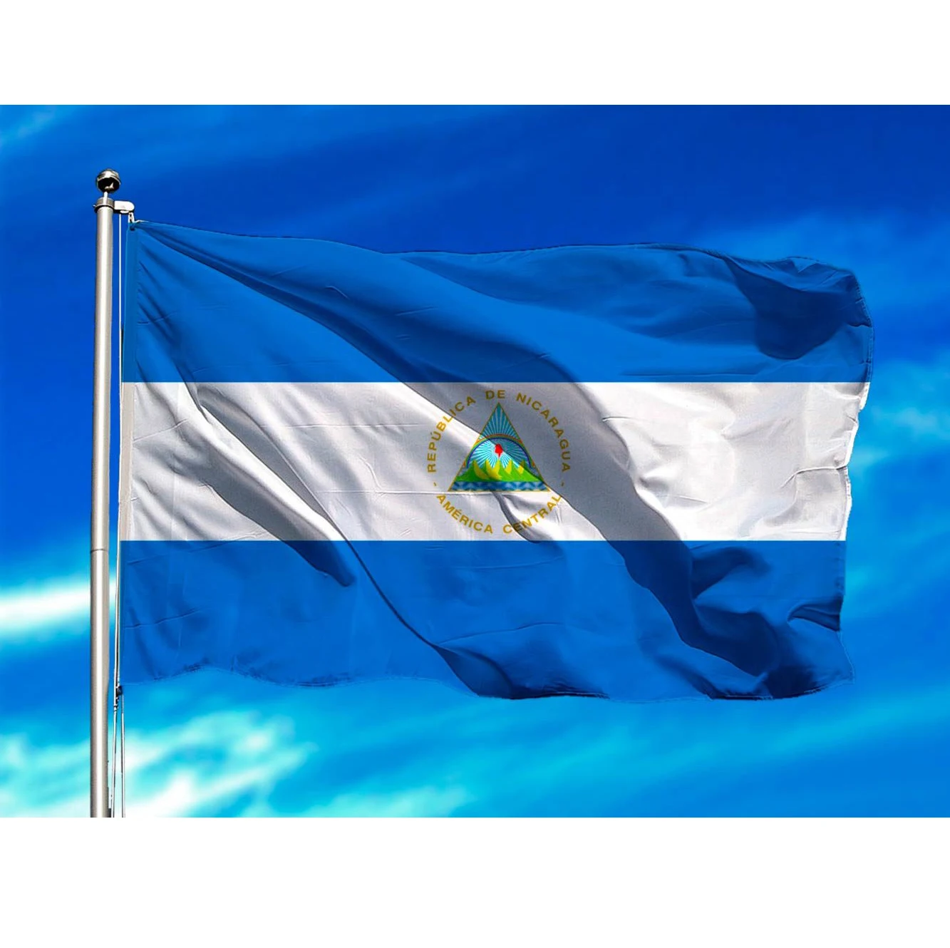 90x150cm Nicaragua Flag Ni Nic Nicaragua Flag Polyester Fabrics Hanging Flag Banner For Decoration