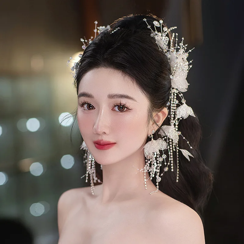 

Light Luxury New Bridal Headdress Light Wedding Accessories Western Wedding Accessories Exquisite Sweet Mori All-Matching