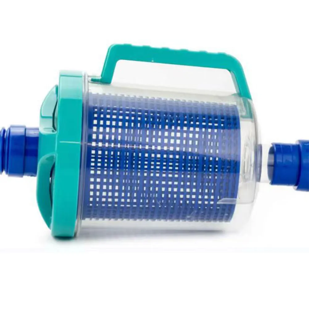 

Inline Pool Leaf Canister Leaf Trap with 5 Skimmer Socks Pool Vacuum Filter Pool Leaf Collector for Swimming Pool Cleaner
