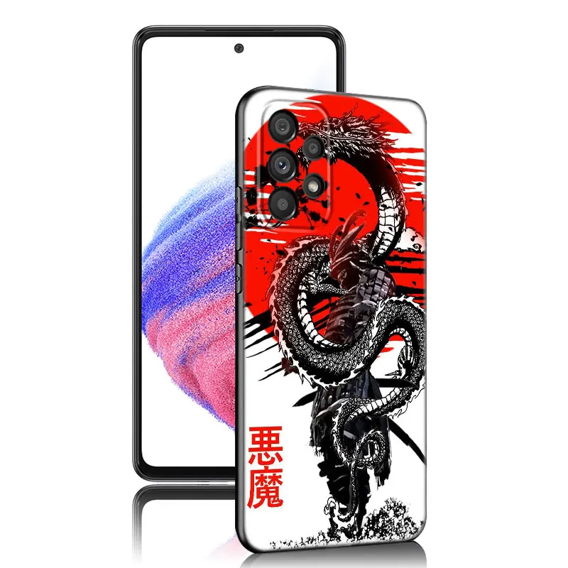 Japanese Samurai Art Phone Case For Samsung Galaxy A13 A22 A32 4G A53 A73 5G A21 A30 A50 A52 S A12 A23 A31 A33 A51 A70 A71 A72