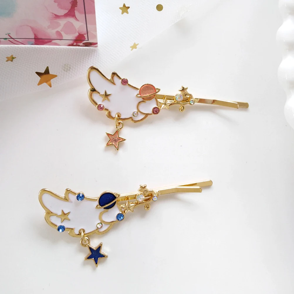 

2 Pcs Hairpin Wing Bang Clip Versatile Fashion Bobby Pin Hair Accessories Durable Material Unique Bang Clip Design