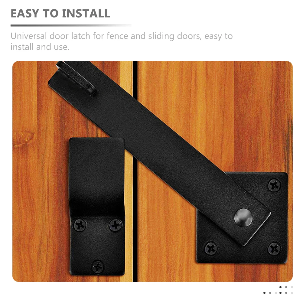 

1Set Barn Door Latch Reliable Metal Lock Buckle 180 Degree Screen Sliding Door Gate Lock Stainless Steel Bar Gate Latches
