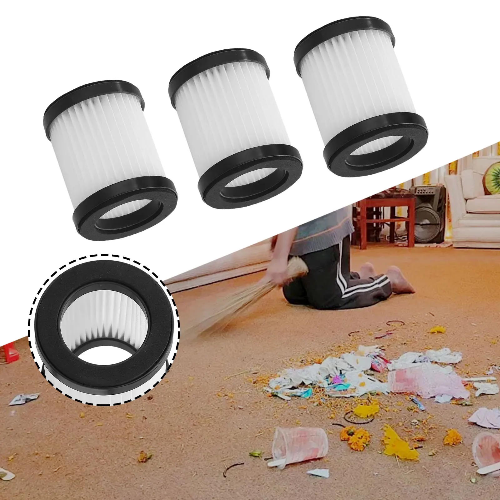 3X Dust Collection Hight Efficieny Filter  For H50 Wireless Vacuum Cleaner