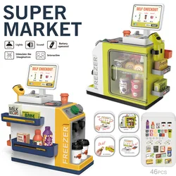 Children's Play House Supermarket Toys Vending Tables Shopping Card Swipe Scanning Checkout Counter Children's Interest Developm