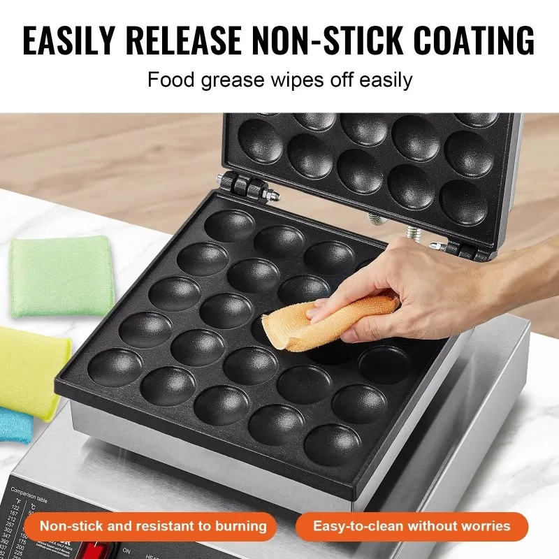 Mini pancake maker, commercial electric pancake maker, adjustable temperature, baking equipment 5
