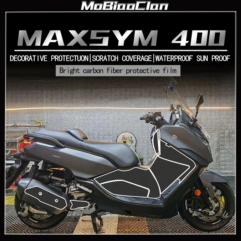 

For SYM MAXSYM400 6D Motorcycle Carbon Fiber Stickers Protective film Decorative Modification Accessories