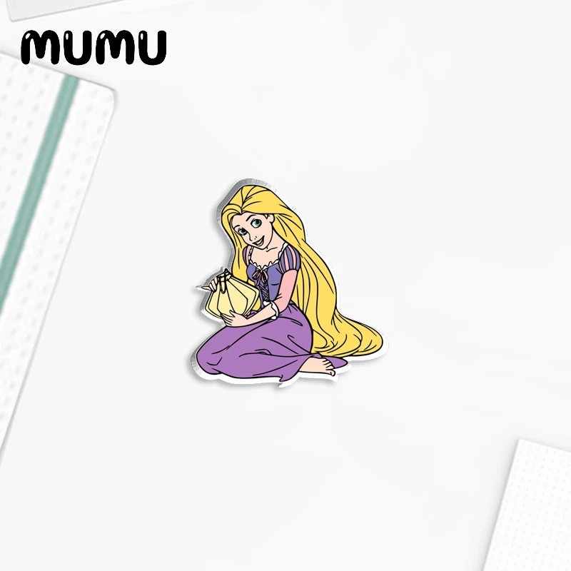 2024 New Tangled Lapel Pin Princess Rapunzel Acrylic Brooches Handmade Epoxy Jewelry Shirt Bag Badge