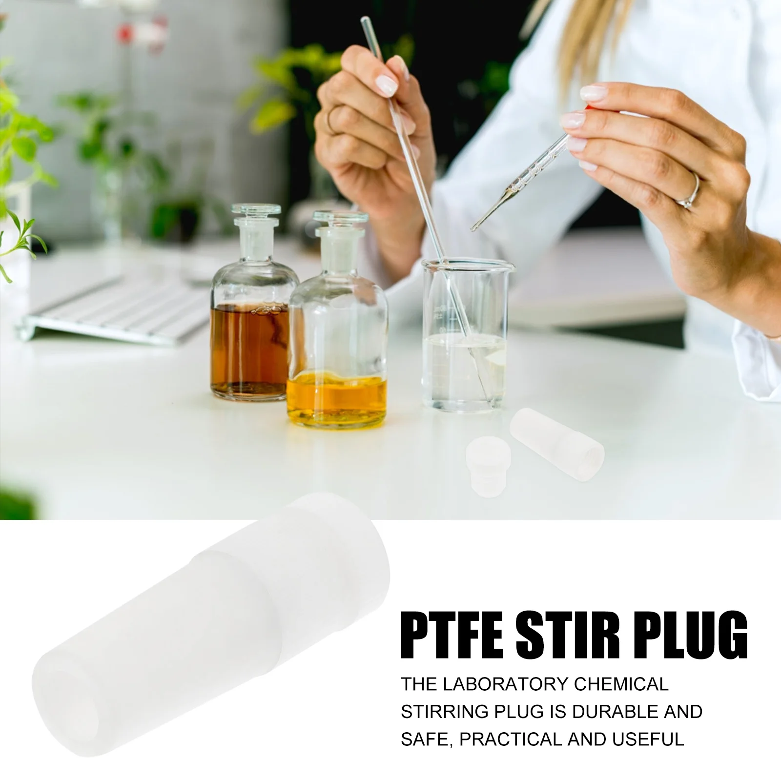 

Tetrafluoro Stirring Plug PTFE Tool Practical Stopper Laboratory Reagent Stirrer Chemistry Experimental