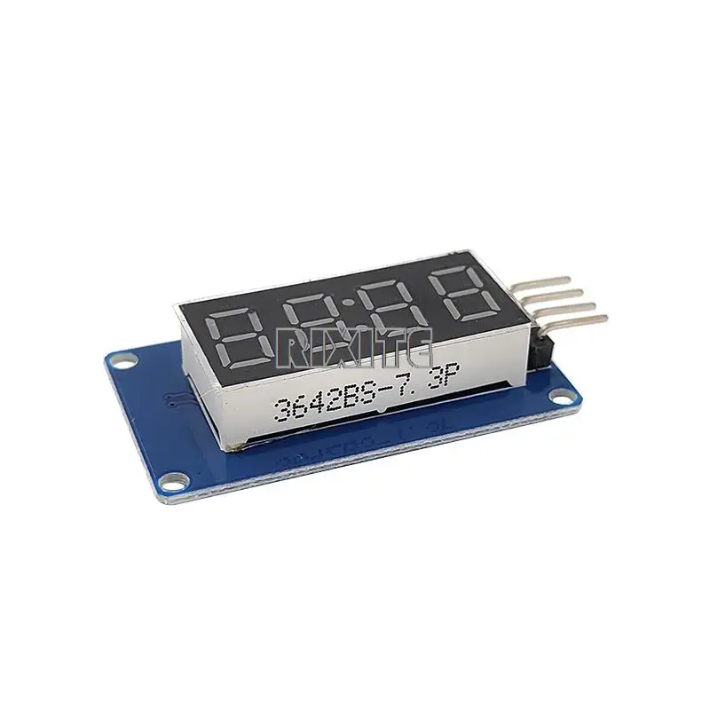 Модуль дисплея TM1637 для Arduino, 7 сегментов, 4 бита, 1,5-дюймовые часы, красная анодная цифровая трубка, комплект с четырьмя серийными драйверами