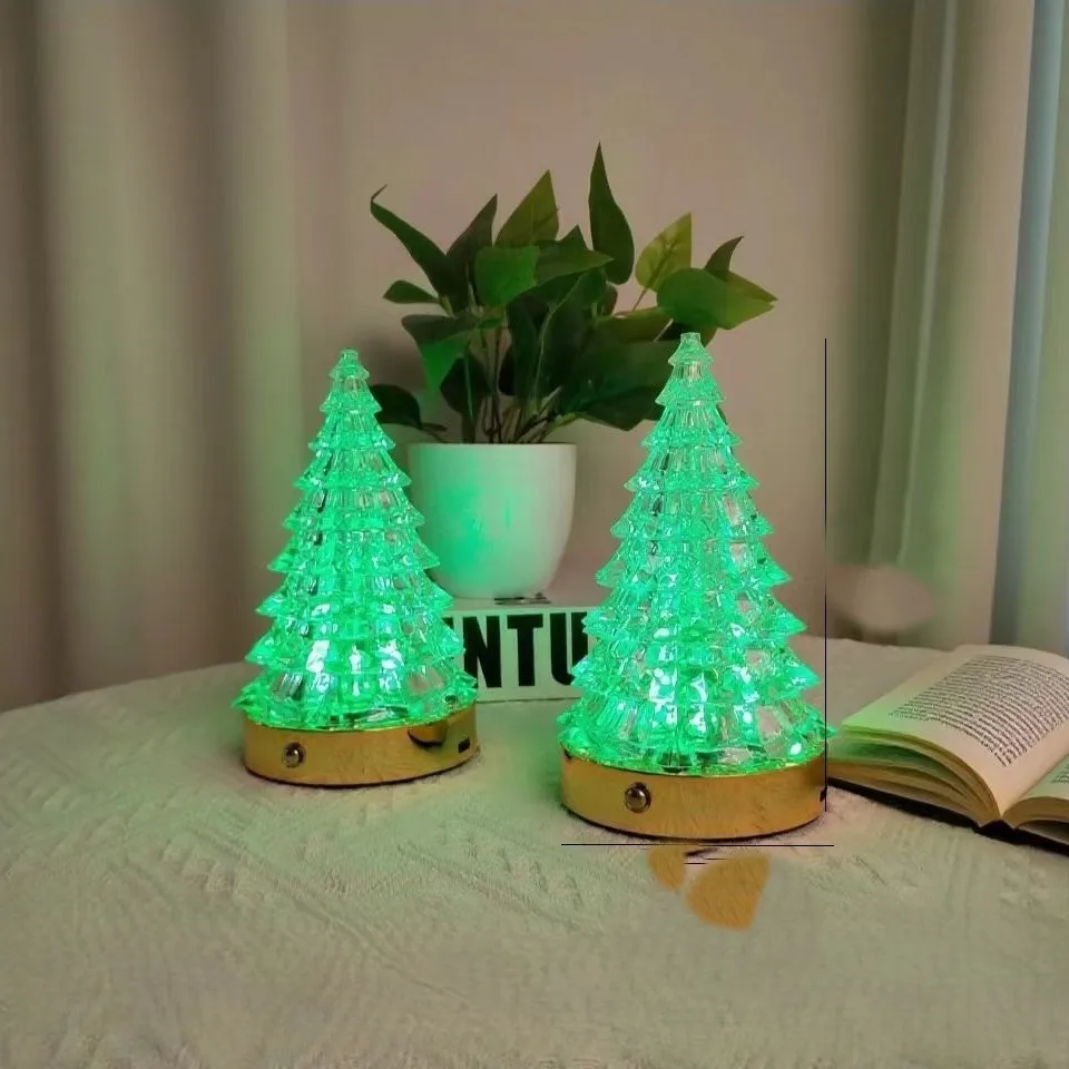 Luminous Colorful Crystal Christmas Tree Creative Night Light Christmas Gift Decoration Atmosphere Light