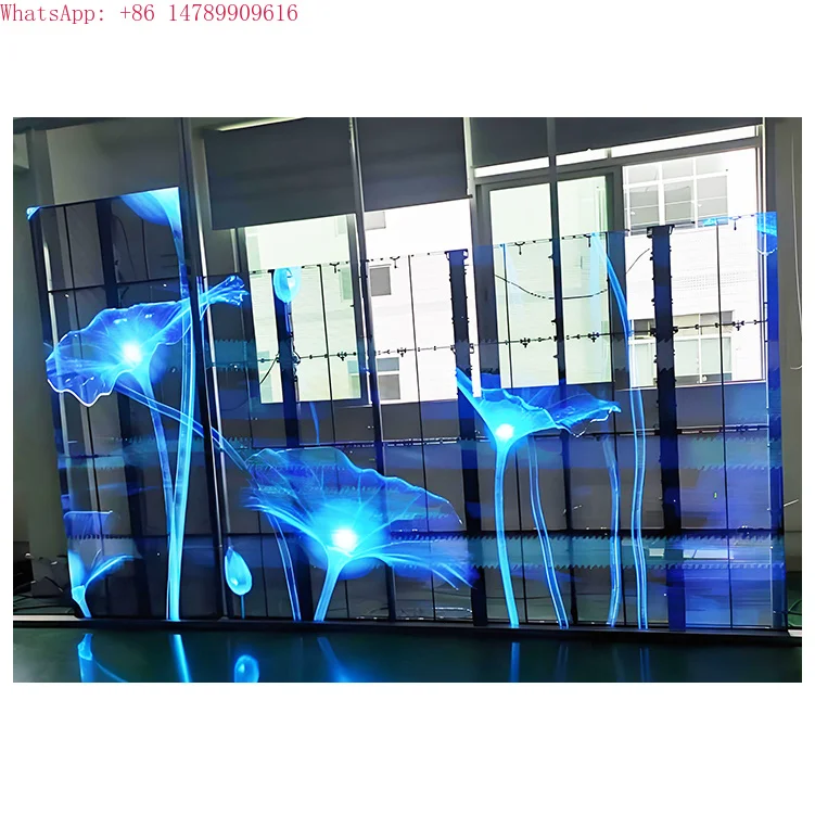 Screen Indoor P2.6-6.25 Transparent Curtain Window Glass LED TV Wall Display High Brightness Transparent LED Screen