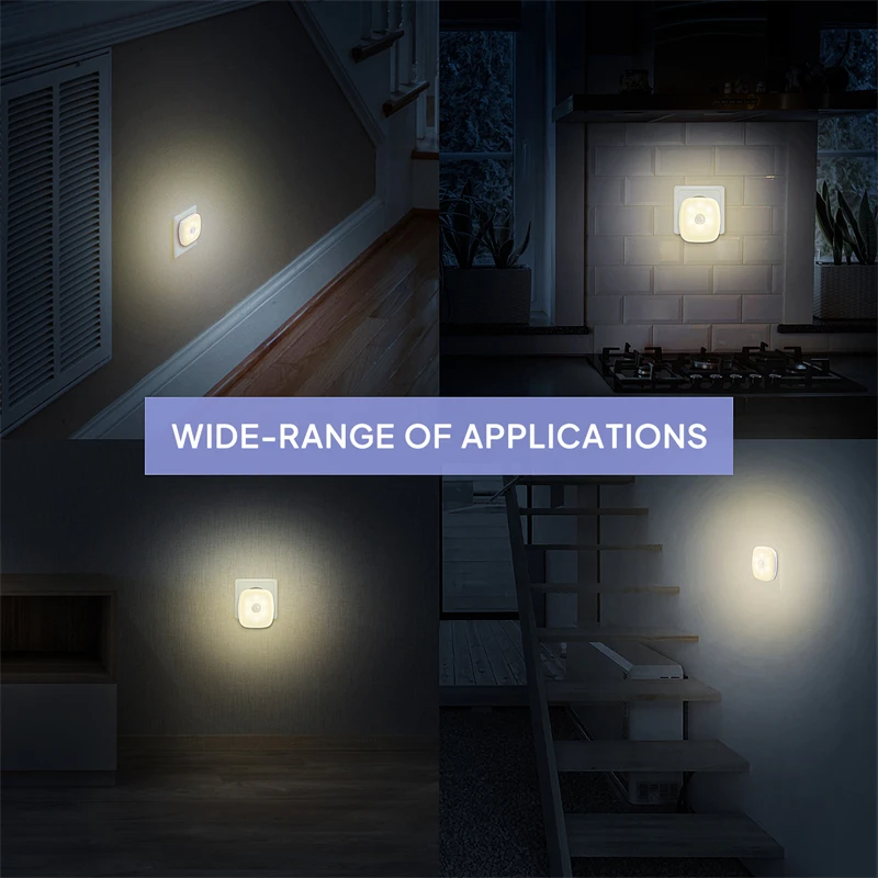 Night Light EU Plug PIR Motion Sensor LED Lamp 220V Induction Lamp Bedside Light For Home Children Hallway Pathway Lighting 110V