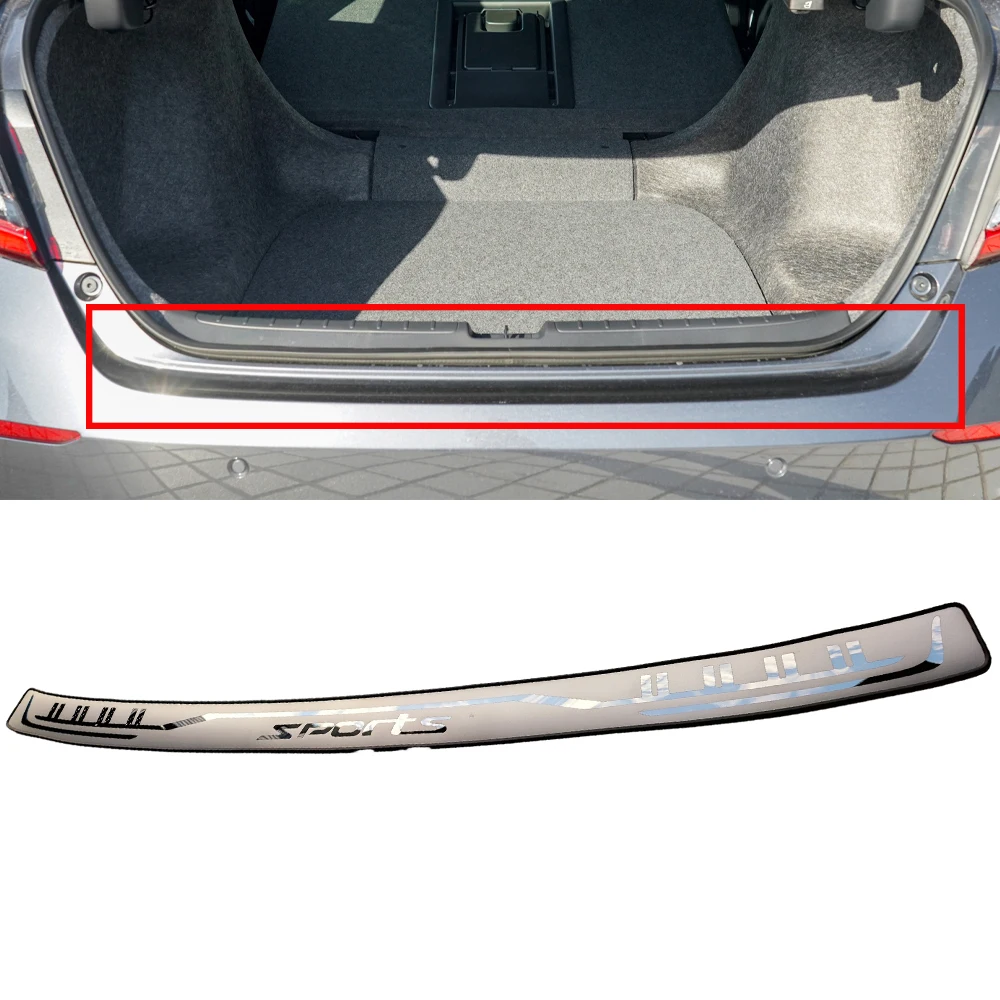 

For Honda Accord 2018 2019 Stainless Steel Trunk Trim Rear Bumper Protector Door Sill Scuff Plate 2022 2021 2020 Car Accessories