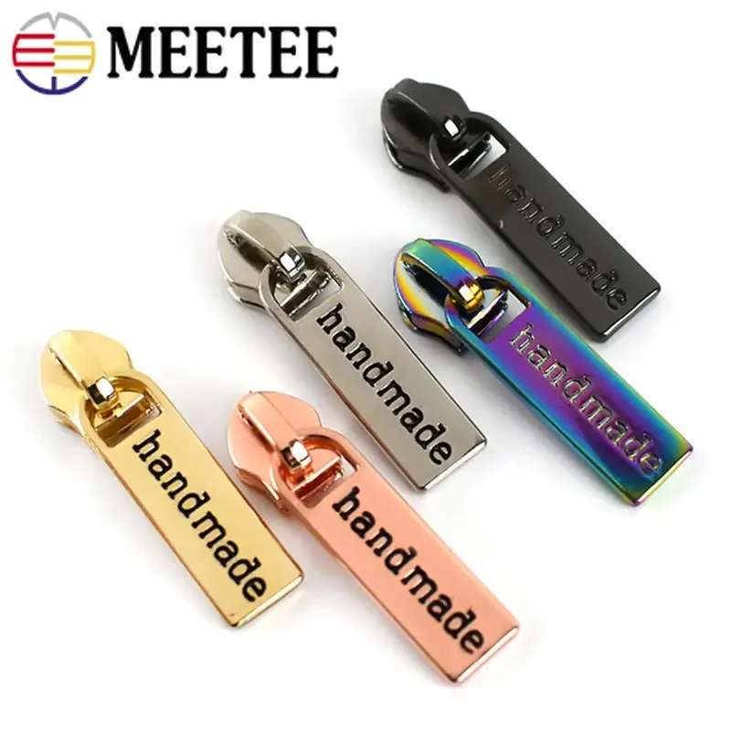 

10/30Pcs Meetee Zipper Sliders for 5# Nylon Zippers Handmade Garment Zip Head Puller Bag Repair Kits DIY Sewing Accessories