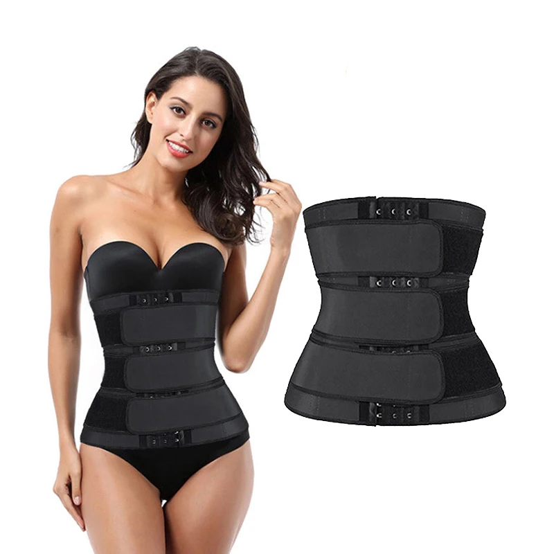 Hot Sweat Waist Slimming Fine-Tuning Zipper Belt Body Shaping Machine Weight Loss Exercise Belt Large Size