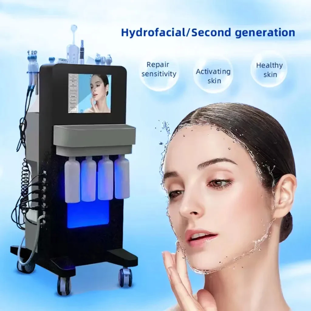 

New 14 in 1 Diamond Hydra Dermabrasion Skin Aqua Peeling Facial Hydrating Remove Blackhead Acne Multi-effect Beauty Instrument