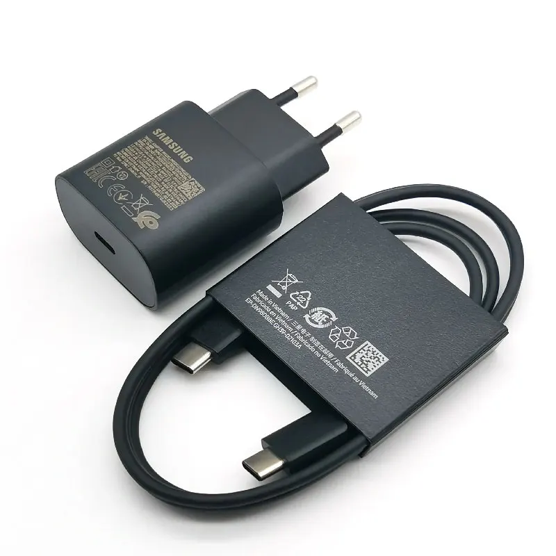 For Samsung Z Flip Fold 6 5 4 3 2 Charger 25W Super Fast Charge Adapter for Galaxy S24 S20 S21 S22 S23 Note 20 Ultra 10 A55 A35