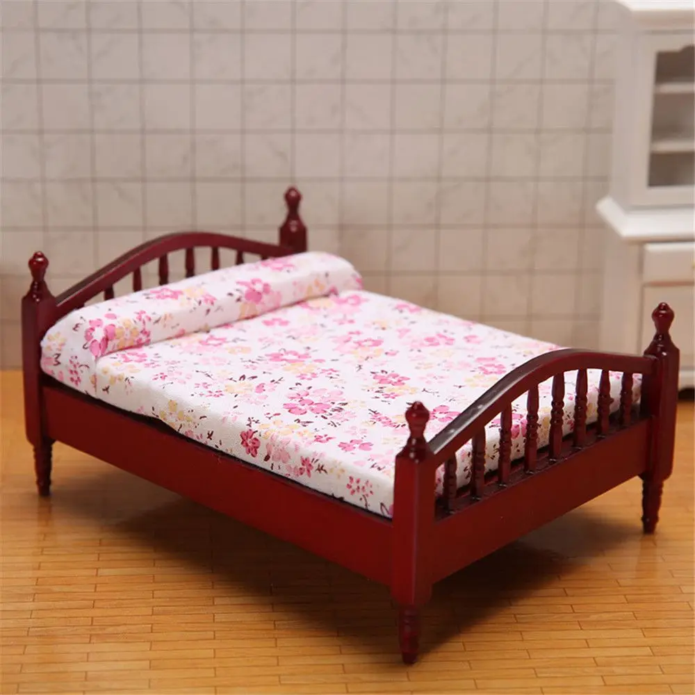 Enfants 1:12 maisons de poupée accessoires de décoration meubles miniatures meubles de maison de poupée lit/Table de chevet pour poupées