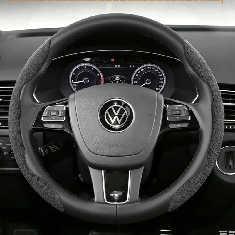 Funda para Volante Compatible con Volkswagen, de Cuero, Apta para Polo Golf 5 6 7 up Gol Volante Scirocco Passat B6 B8