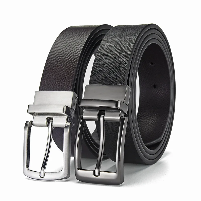 

105 115 125cm 2025 Men Belt Wholesale Leather Advanced Sense New Rotatable Fashion Casual Cross border Hot Pin Buckle Pants