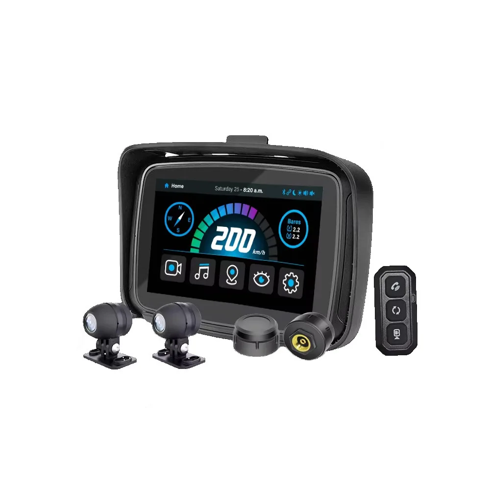 

5-дюймовый мотоциклетный интеллектуальный автомобильный навигатор, водонепроницаемый IP67GPS навигационный автомобильный прибор