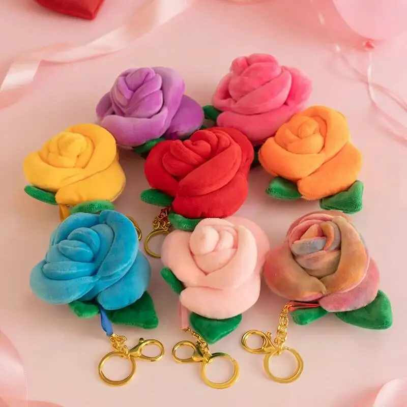 A Romantic Rose Plush Toy Symbolizing The Only Her Stuffed Flower Pendant Valentine's Day Meeting Gift Multiple Colors Available