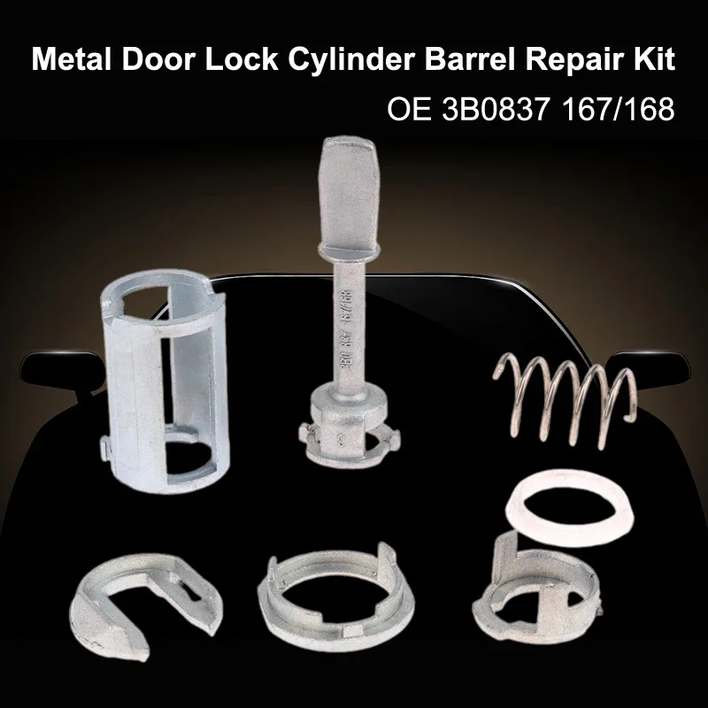 

7 комплектов металлических цилиндров дверного замка OE 3B0 837 167/168 для компонентов замка автомобиля