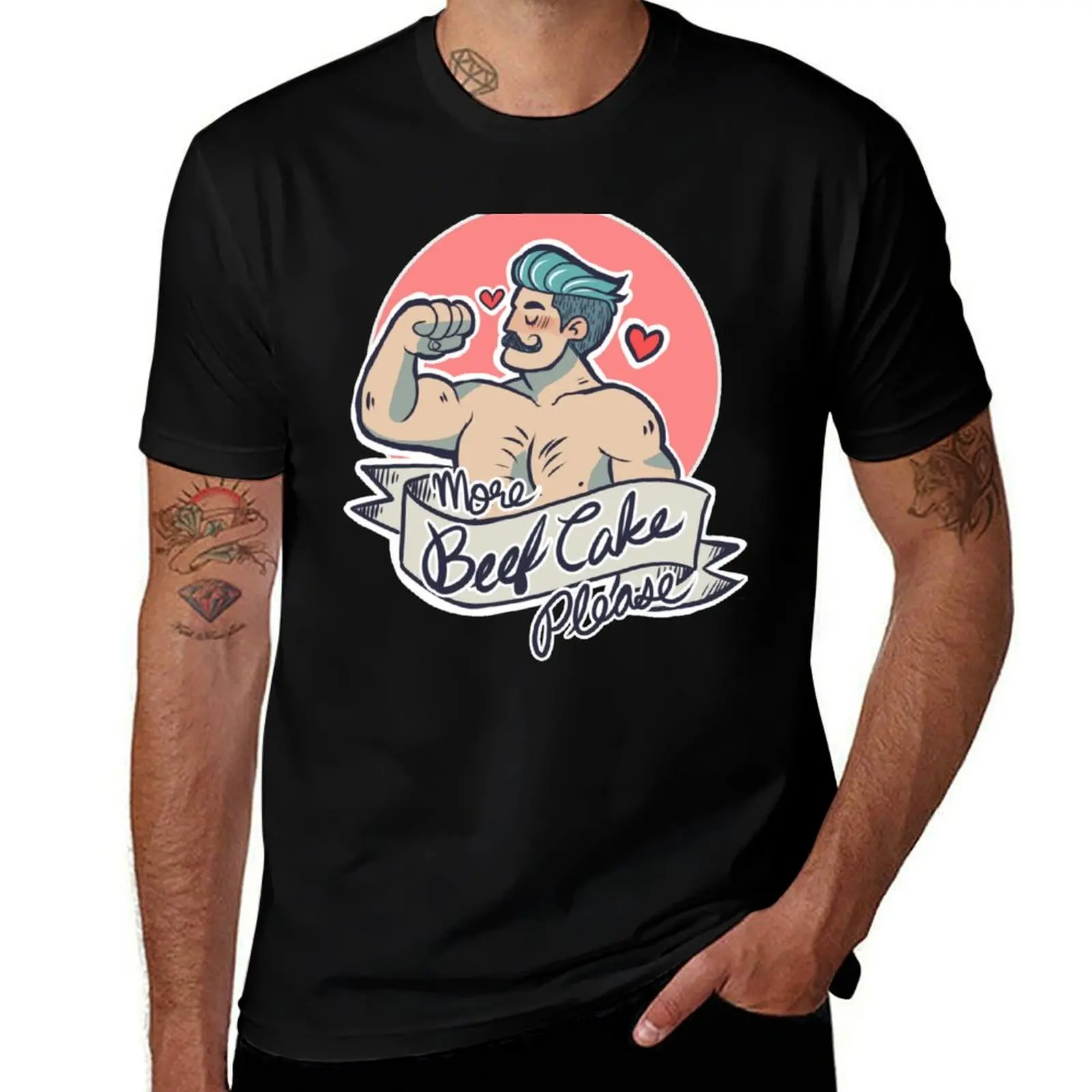 

More Beefcake Please T-Shirt cotton t shirt pack man t shirt cotton high quality T-Shirt